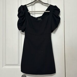Do+Be sz small ruched sleeve black dress